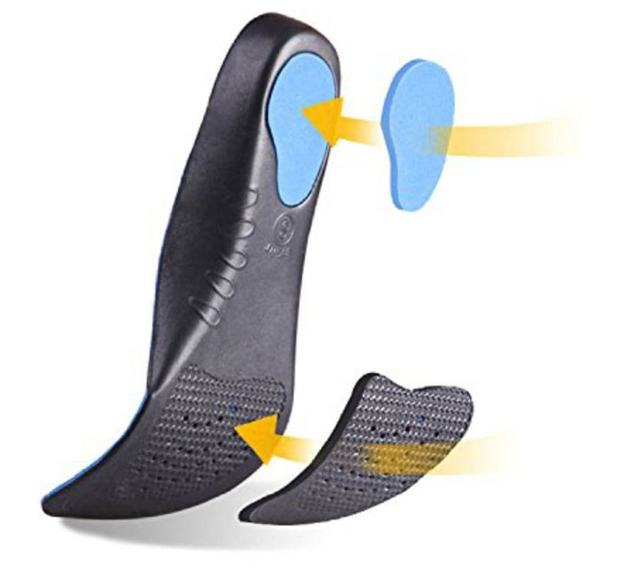 ZG18 High Elastic Arch Support Orthotic EVA Insole for Flat Foot Correction