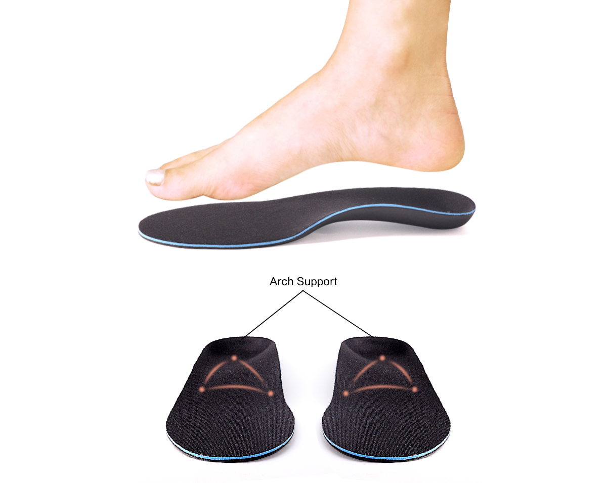 ZG1828 Flat Foot Orthotic In Toe XO Shape Leg Arch Support Eva Insole