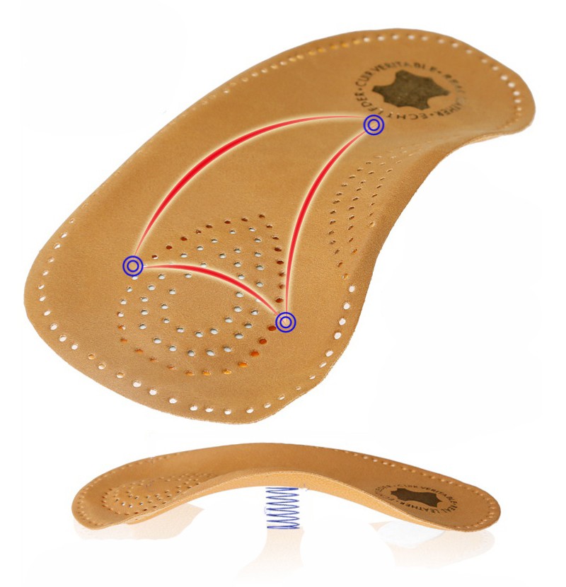 Sheepskin Genuine Leather Metatarsal Massage Arch Support Orthotics Shoe Insoles