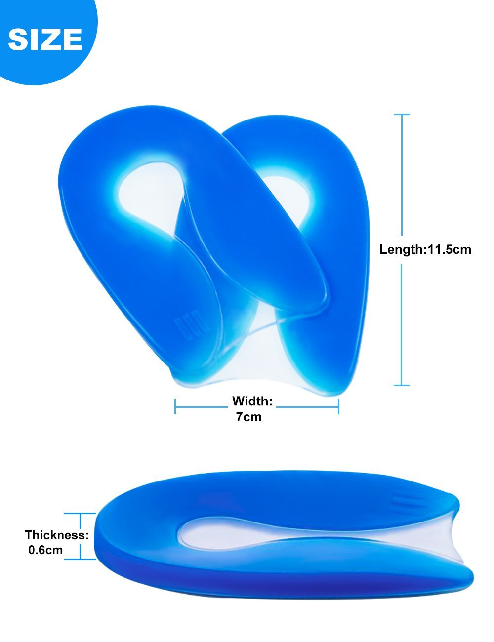 Medical Silicone Heel Pad Foot Massager Gel Back Cushion Pad For Shoes