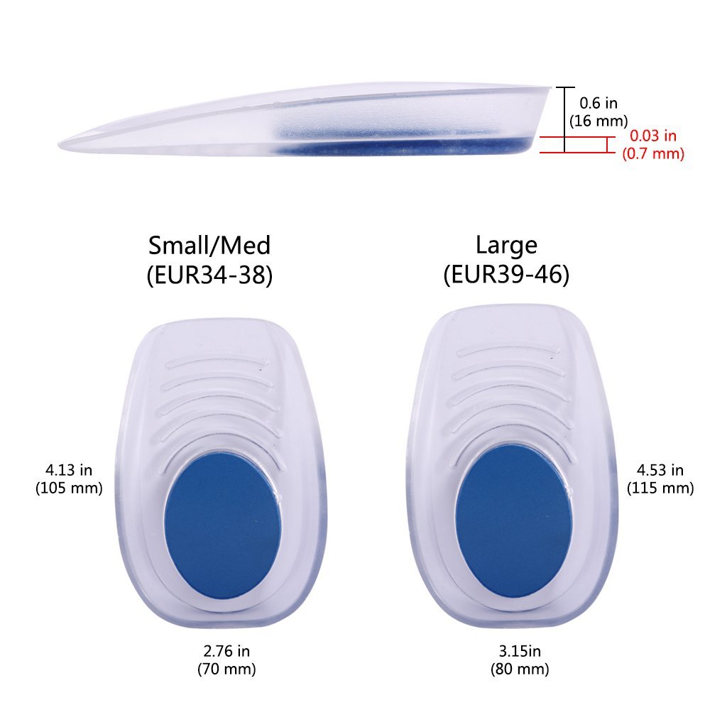 Foot Care Comfort Silicone Foot Pad Insole Silicone Gel Heel Cup Cushion Pad