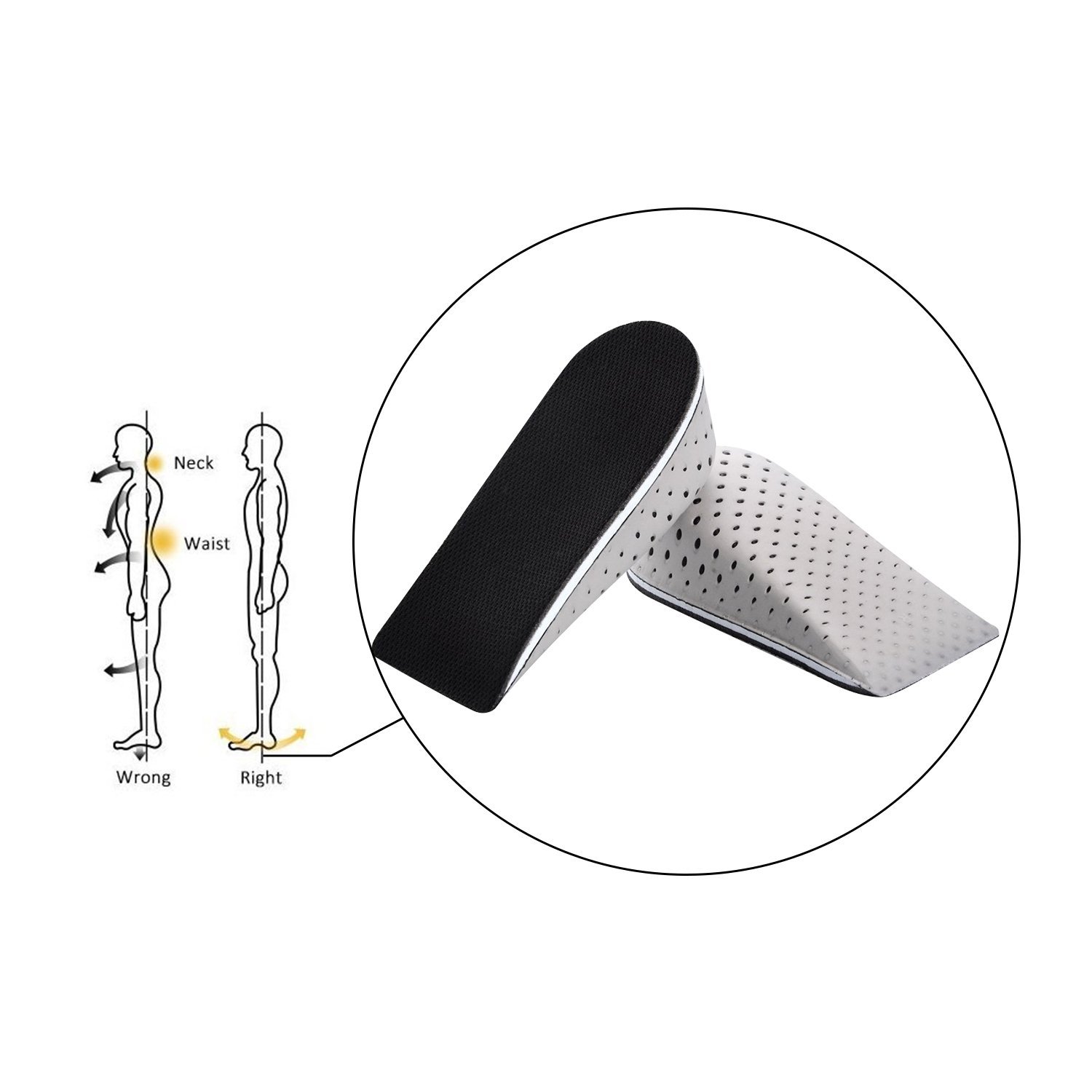 Light Weight Soft EVA Memory Foam Shoe Insoles For Increasing Height