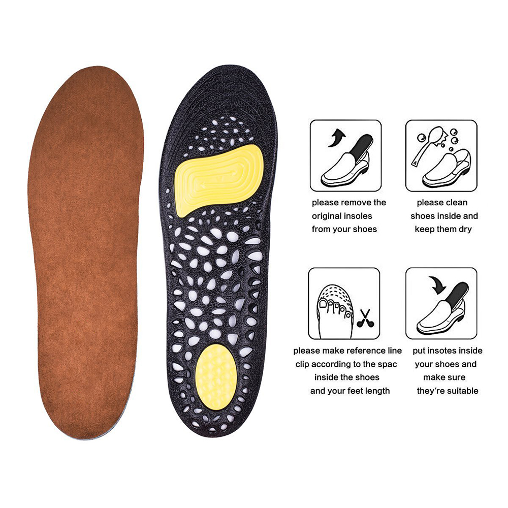 Honeycomb Gel Sports Absorb Shock Full Length Insoles