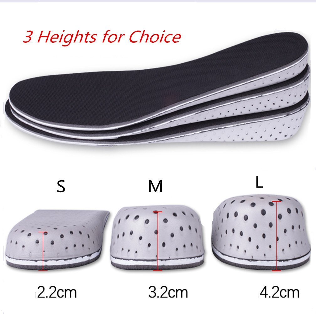 2018 Super Comfort Shock Absorption EVA Height Increase Insole with Soft Foam
