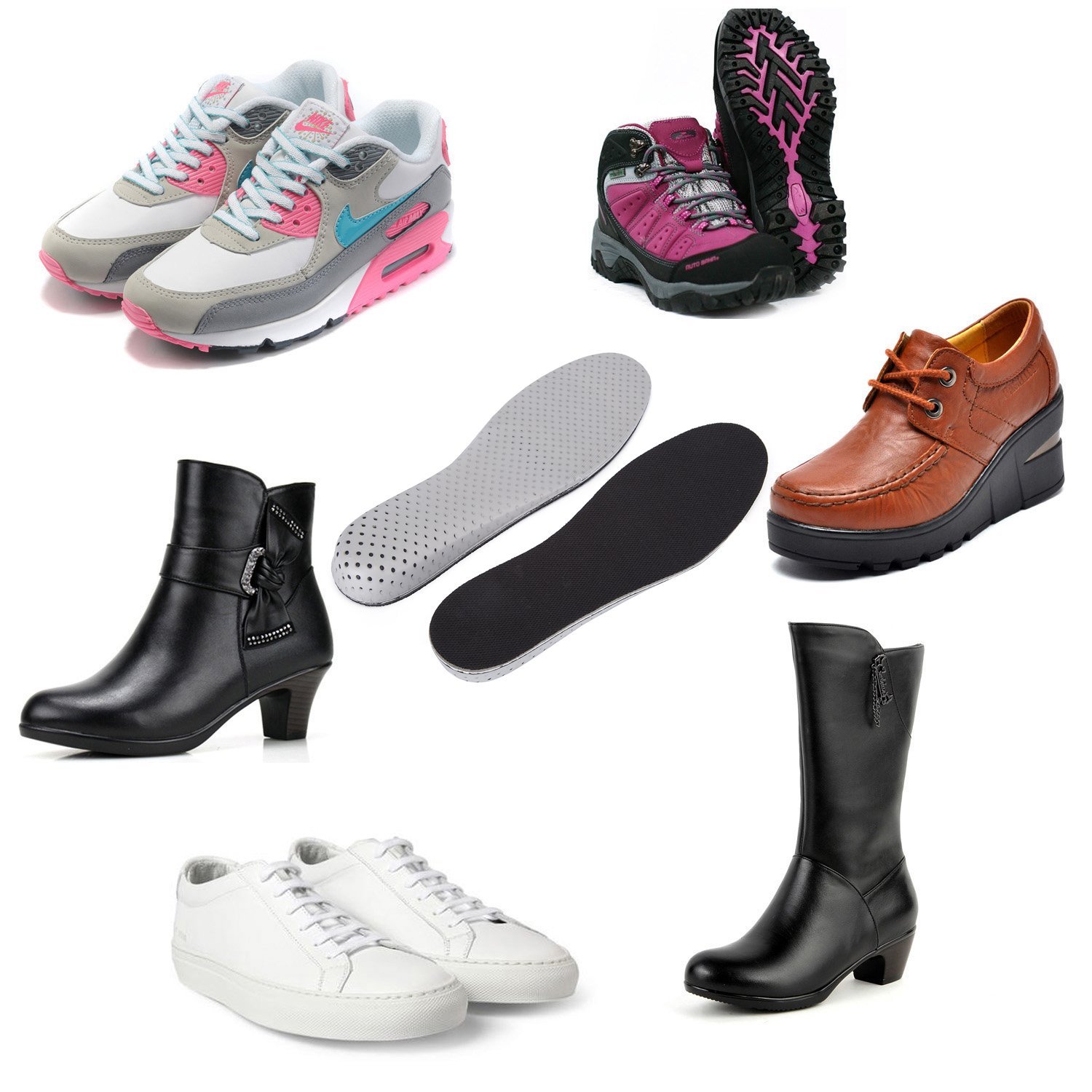 2018 Super Comfort Shock Absorption EVA Height Increase Insole with Soft Foam