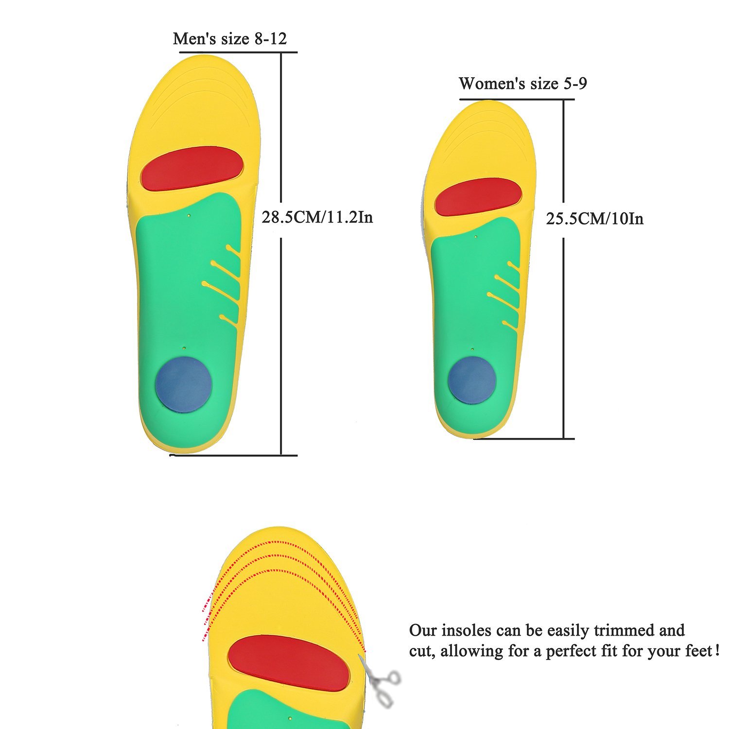 Orthotics Shoe Insoles for Flat Feet Arch Support Eva Orthotic Insole