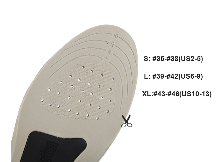 Custom PU Foam Foot Pad Arch Support Insole for Sport Shoes