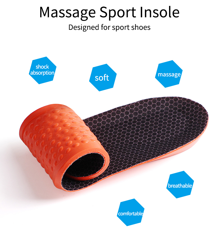 2018Athletic Insole PU Foam Shock Aabsorption Sport Insoles For Women