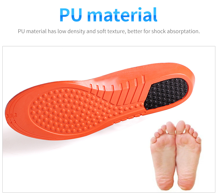 2018Athletic Insole PU Foam Shock Aabsorption Sport Insoles For Women