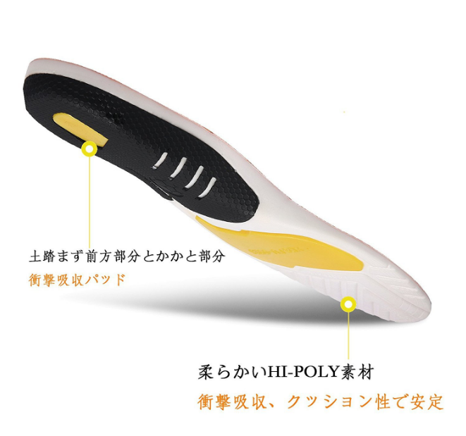 Shock Absorption Hi-poly Foam PU Insole Arch Support Professional PU Foam Soccer Insole