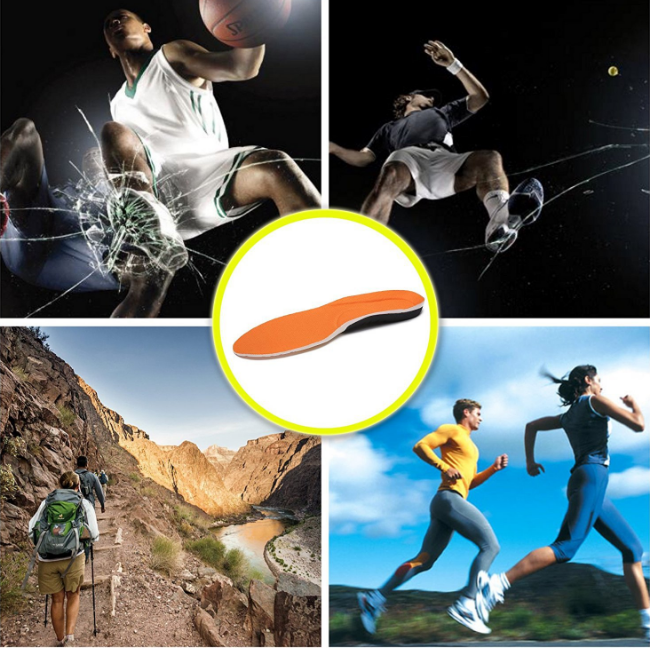 Shock Absorption Hi-poly Foam PU Insole Arch Support Professional PU Foam Soccer Insole