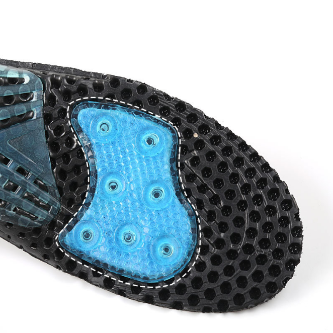 Spring Loaded Insoles Sports Running Shoes Gel Insoles Shock Absorption Height Increase Pads