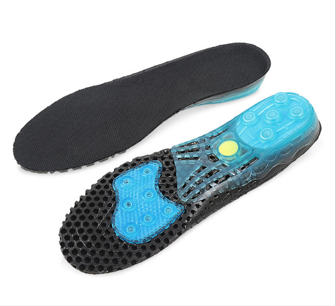 Spring Loaded Insoles Sports Running Shoes Gel Insoles Shock Absorption Height Increase Pads