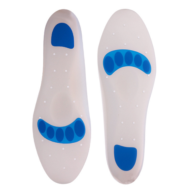 2018 High Quality Comfortable Footcare Plantar Fasciitis Shoes Inserts Silicone Insoles for Patients
