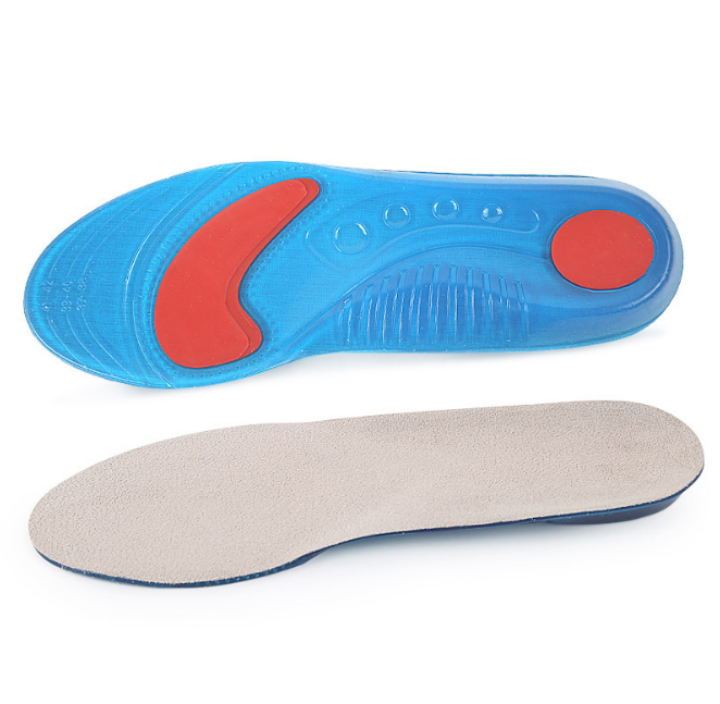 2018 Hot Selling Ergonomic Design Comfort Washable Shock Absorption Gel Arch Support Plantar Fasciitis Orthotics Sport Insoles