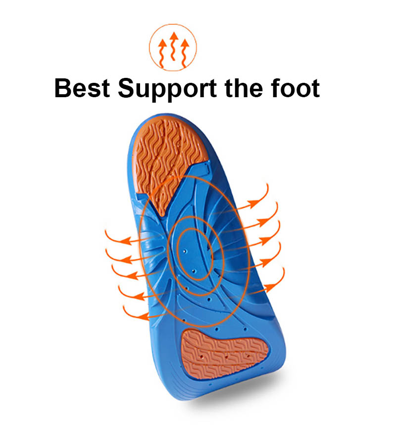 2018 New Shock Absorber Soft Pu Foam Insole Cushion Arch Support Athletes Insole