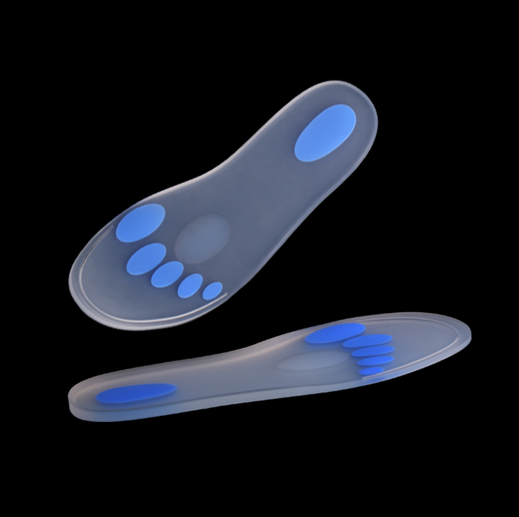 2018 Hot Selling Healthy Care Shock Absorption Plantar Fasciitis Pain Relief Medical Grade Silicone Sport Insole