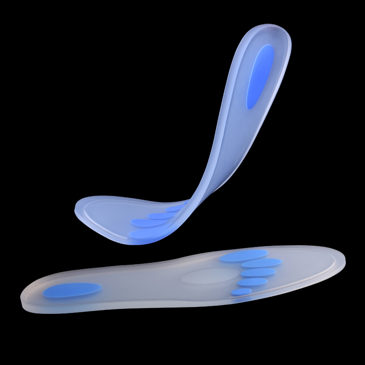 2018 Hot Selling Healthy Care Shock Absorption Plantar Fasciitis Pain Relief Medical Grade Silicone Sport Insole