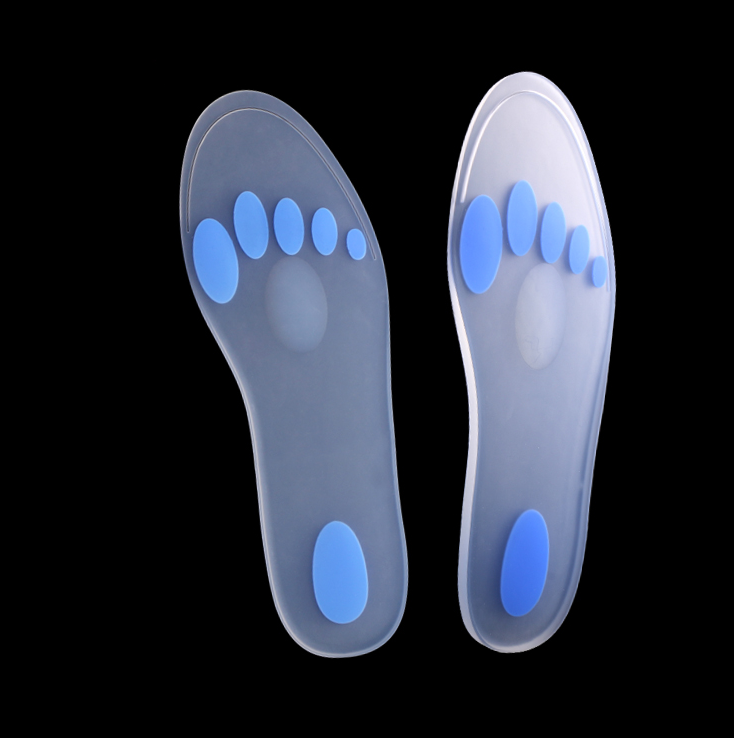 2018 Hot Selling Healthy Care Shock Absorption Plantar Fasciitis Pain Relief Medical Grade Silicone Sport Insole