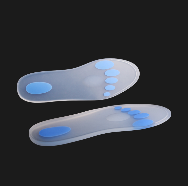 2018 Hot Selling Healthy Care Shock Absorption Plantar Fasciitis Pain Relief Medical Grade Silicone Sport Insole