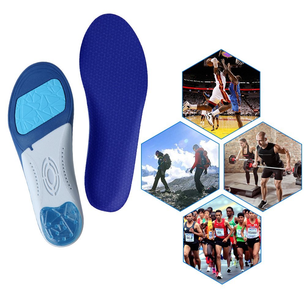 ZG185 Sports PU Insoles Shoe Inserts For Comfort Shoe Insoles Arch Support For Walking Hiking Fasciitis Heel Spur