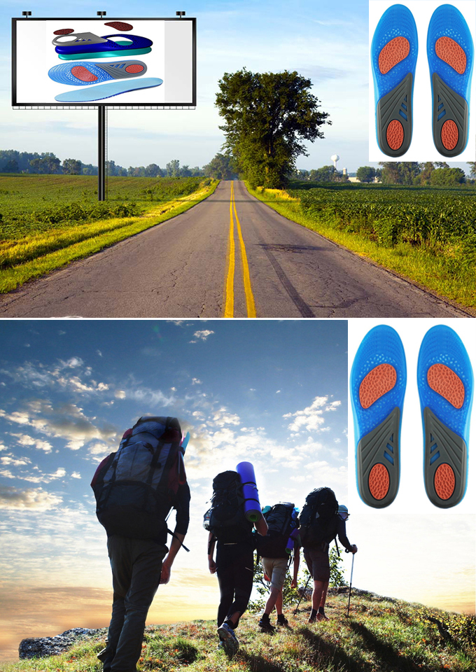 Durable Arch Support Silicone Gel Sport Insole Foot Massage Gel Insole