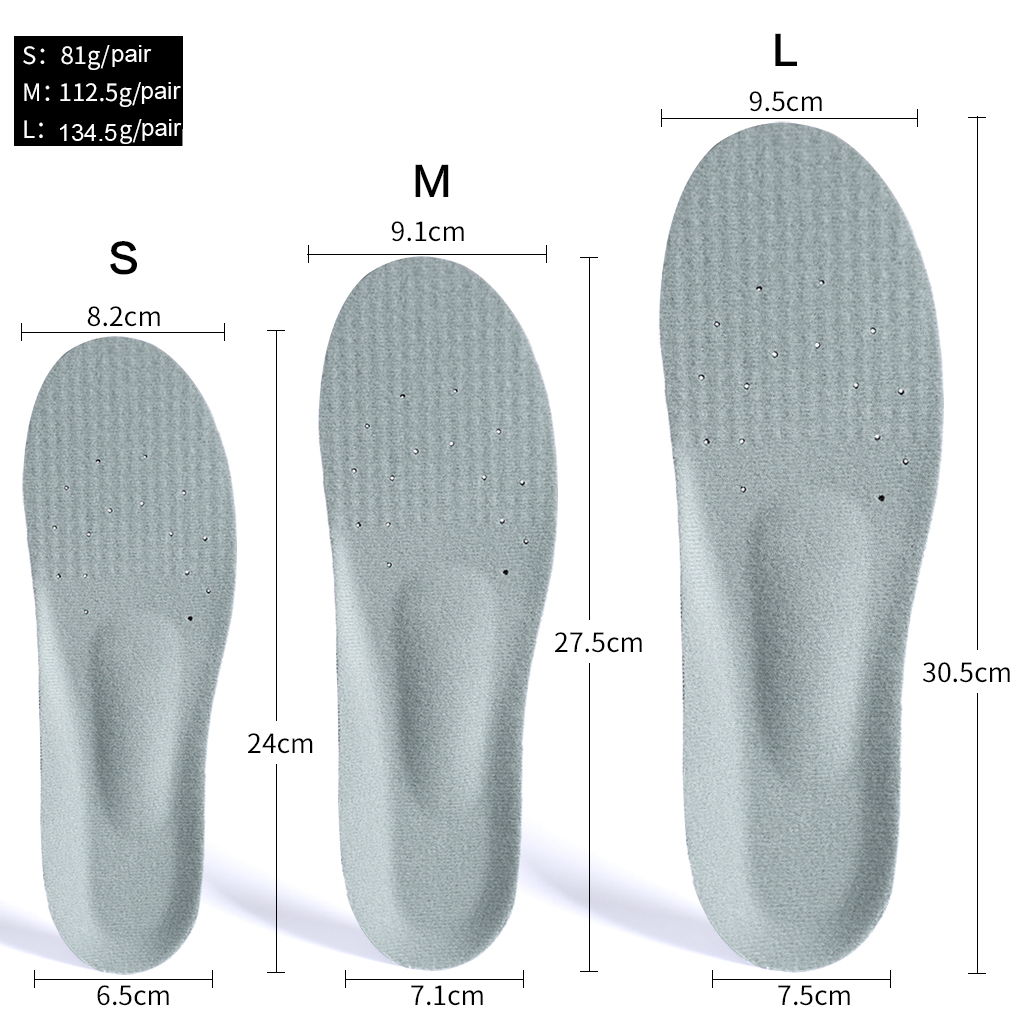 Comfortable Shock Absorption PU Insoles Breathable Basketball TPU Arch Support Insoles