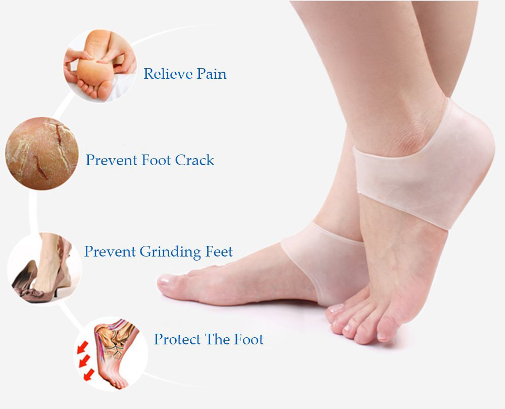 Silicone Heel Protector Pain Relief Insole Protect Foot Care Gel Heel Cushion