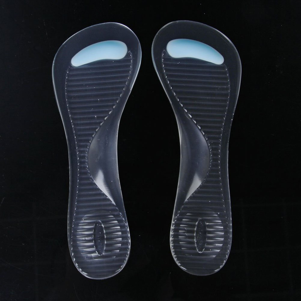 Summer Cooling Gel Silicone Insole Non-slip Massage 3/4 Length Gel Insole