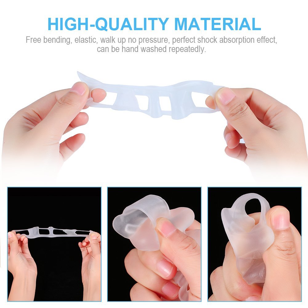 2018 New Design Silicone Gel Hallux Valgus Correction Four Hole Toe Separator