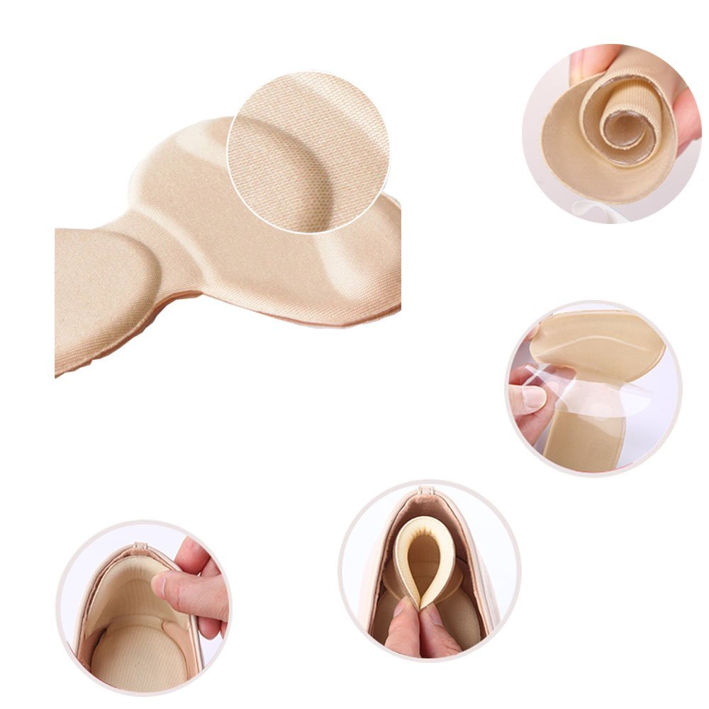 Anti Slip Washable Sticky Gel Heel Cushion Heel Grips Liner For Women