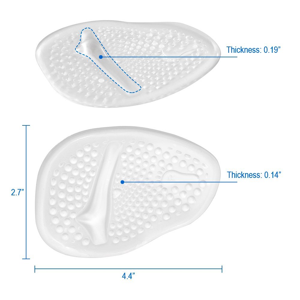 Lady High Heel Shoe Anti Slip Removable Insoles Front Foot Insoles