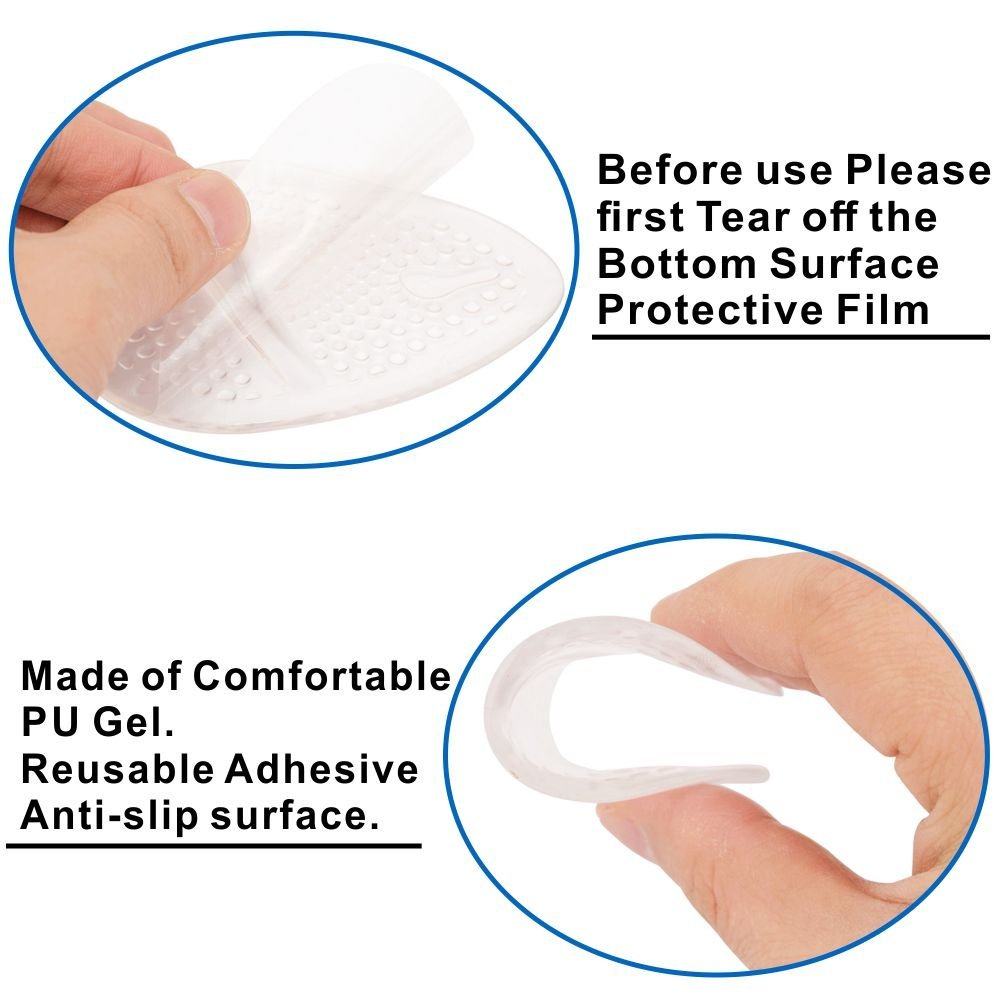 Lady High Heel Shoe Anti Slip Removable Insoles Front Foot Insoles