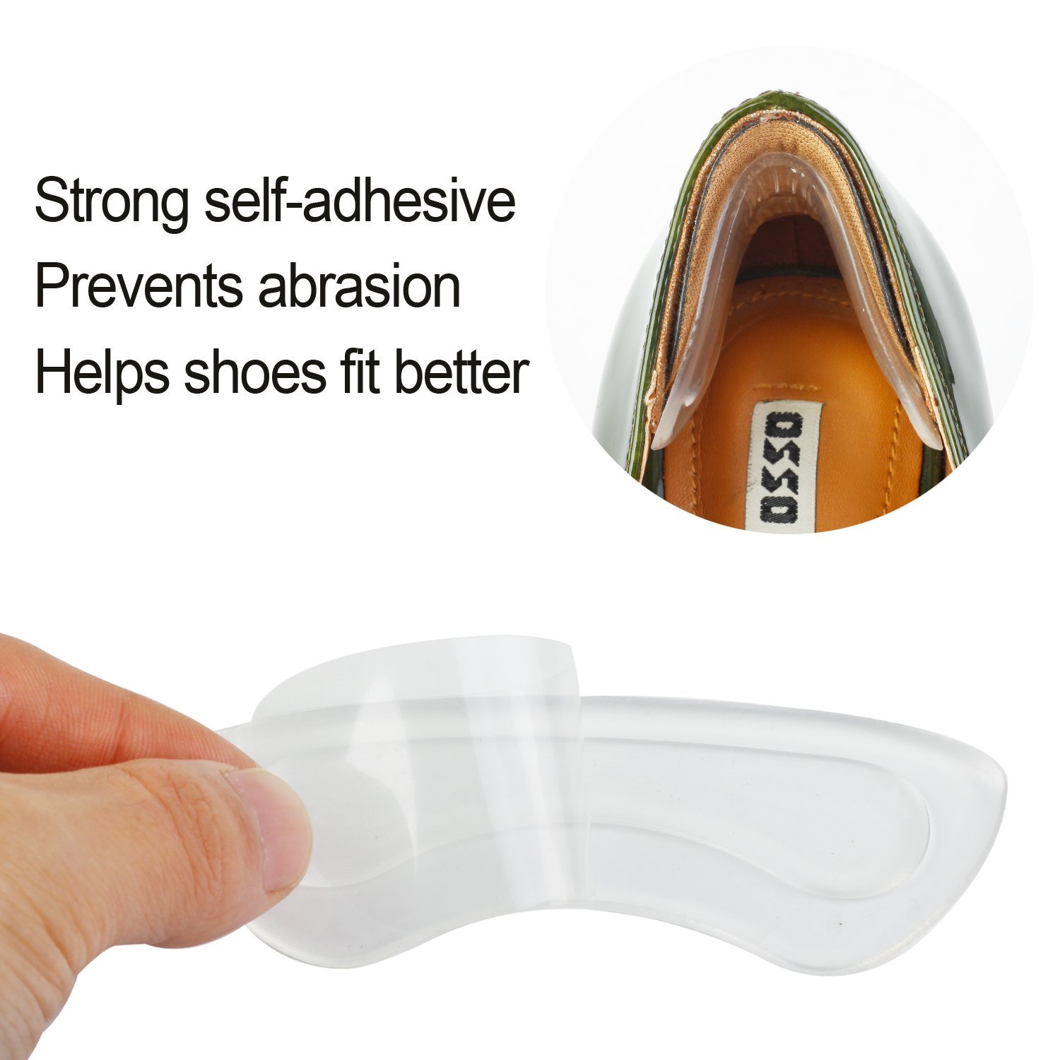 2018 Super Soft Heel Cushion Pad Pain Relief Comfortable Heel Grip and Liner