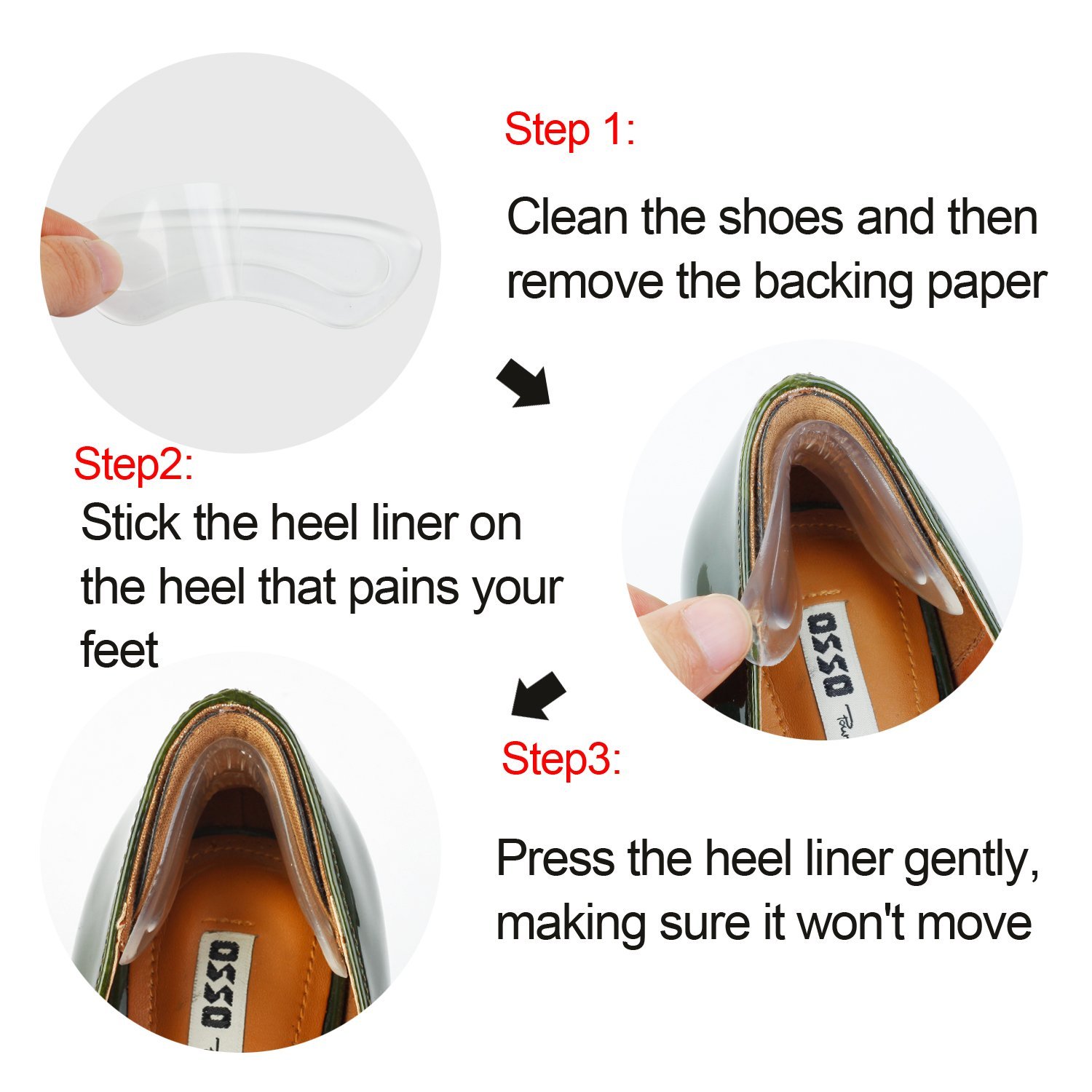 2018 Super Soft Heel Cushion Pad Pain Relief Comfortable Heel Grip and Liner