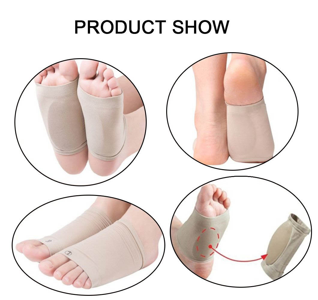 Arch Support Sleeve Flat Feet Orthotics Socks Cushion Gel Plantar Fasciitis Socks