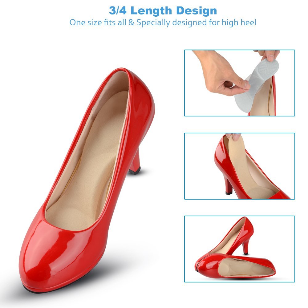 Massage Gel Insole For High Heel Shoe Arch Support Silicone Insole For Orthopedic
