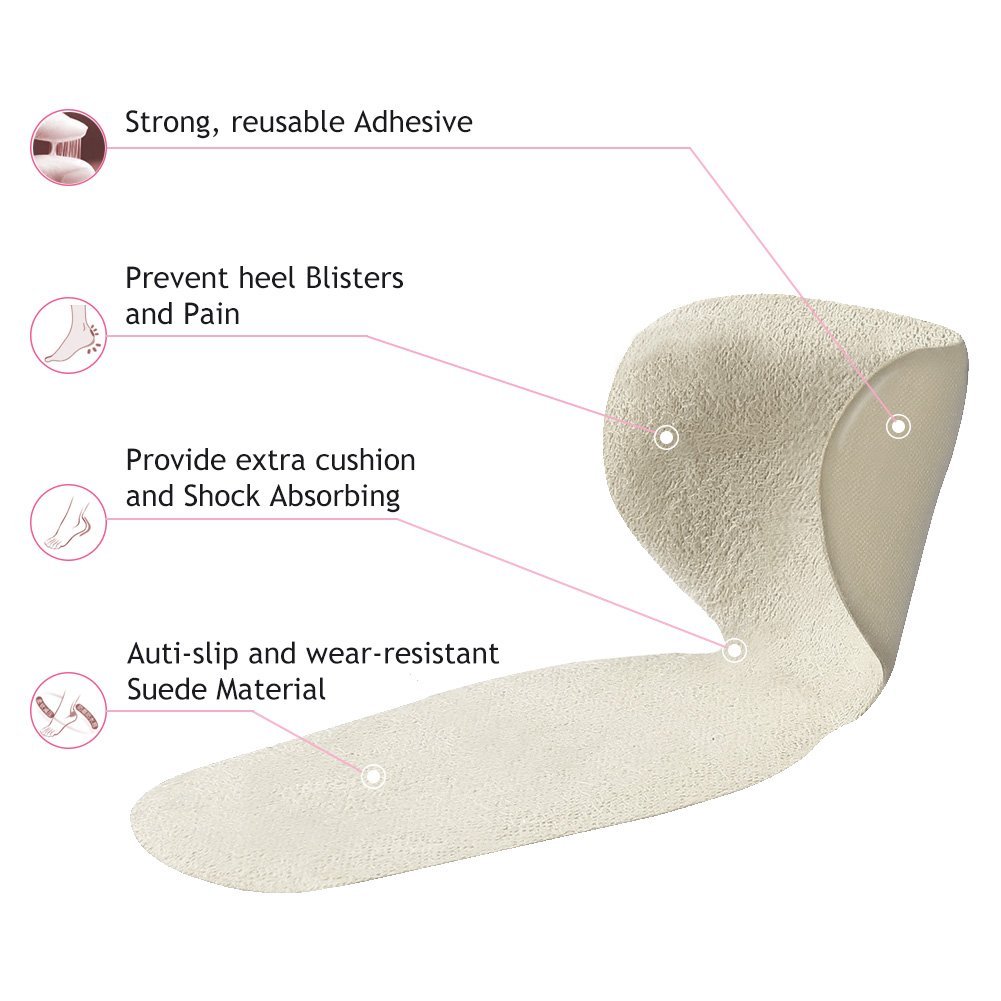 ZG18 High Heel Shoe Cushion Insole Inserts Pads Heel Grips Back Liner Shoe Boot Cushion