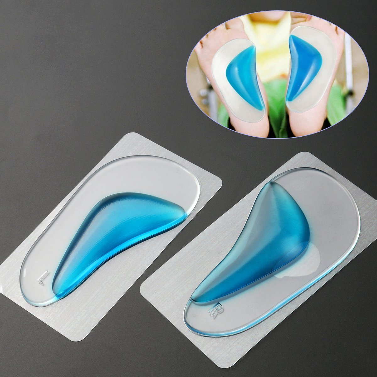 Arch Support Insoles Gel Foot Massage Flat Feet Insoles