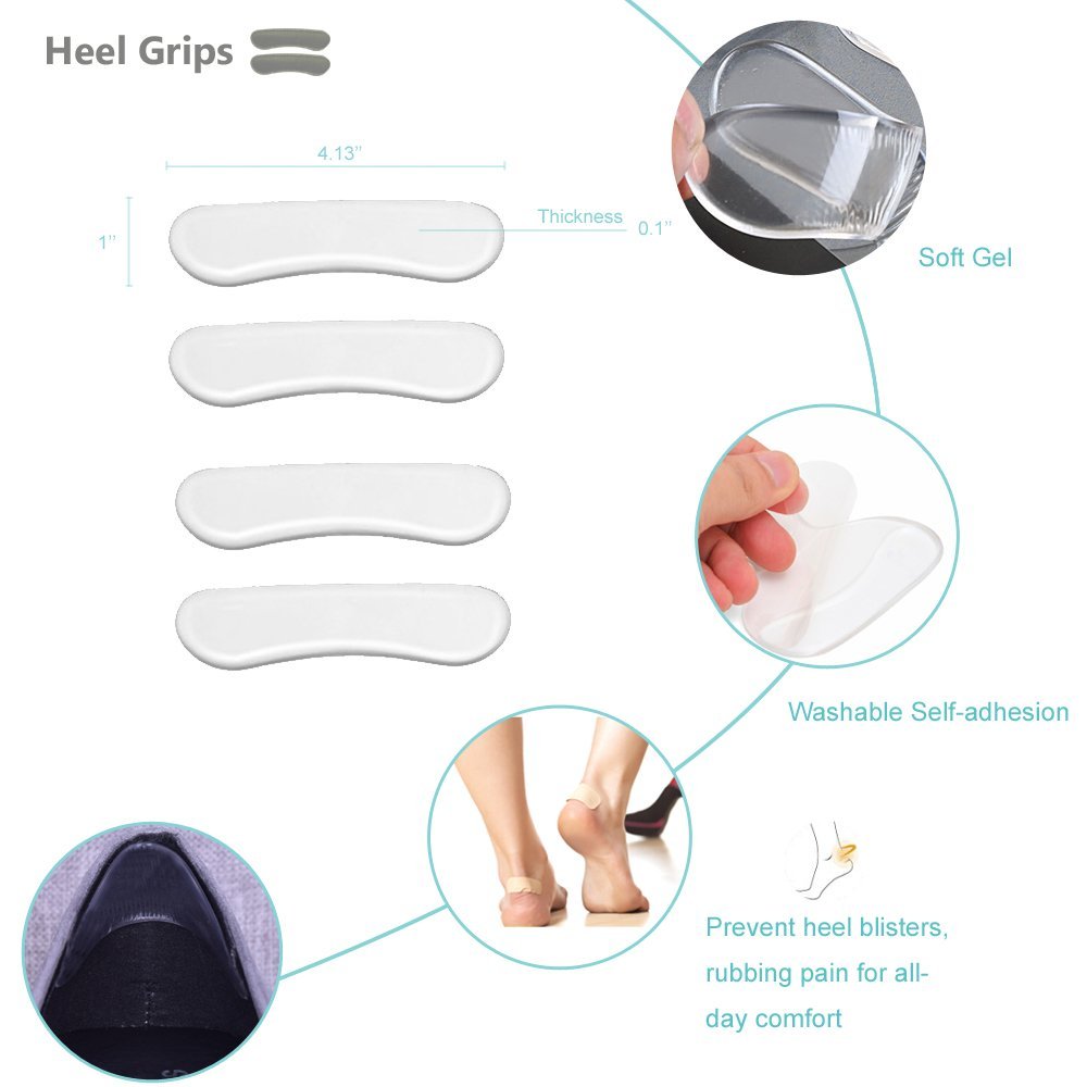 Silicone Gel Heel Cushion Foot Care Shoe Pads Insole Heel Protector