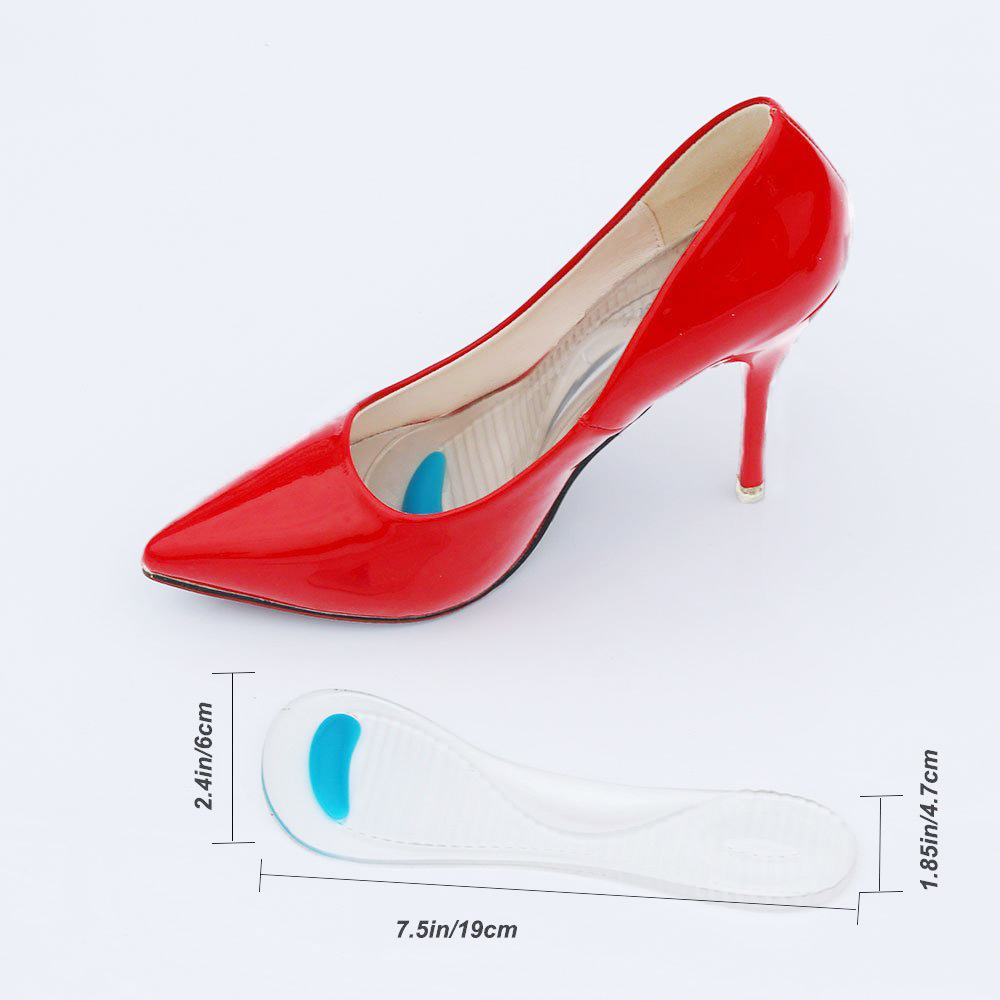 High Heel Cushion for Women Ball of Foot Inserts Arch Support Metatarsal Pads 3/4 Women Shoe Insole Relief Pain Pressure