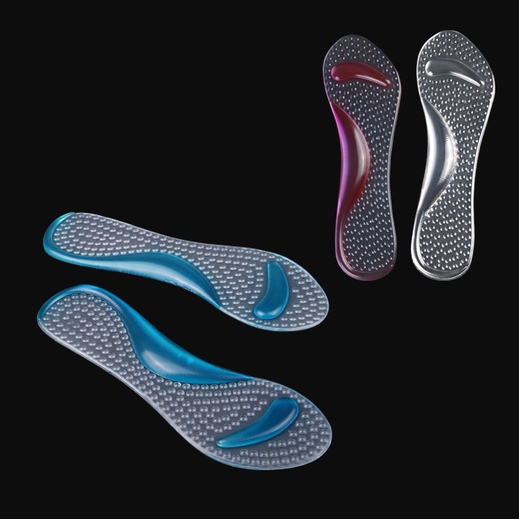 Amazon Hot Selling Women High Heel Shoes Transparent Pu Gel Cushion Pad