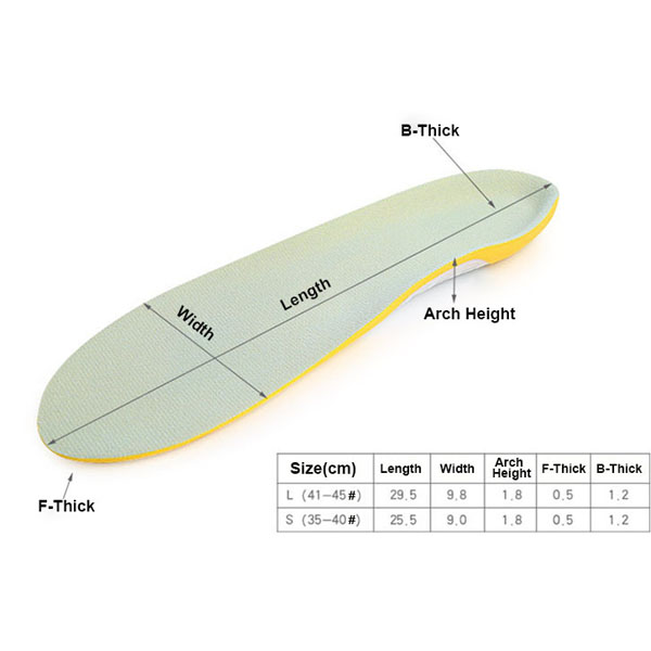 2019 New Promotion Shock Absorption PU Foam Functional Insole ZG-446