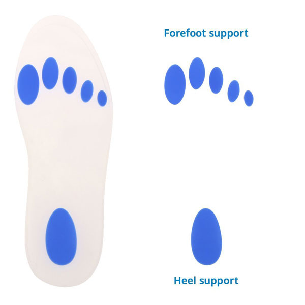 Amazon Hot sell Liquid Medical Silicone Shoe Insoles for Adults ZG-1886