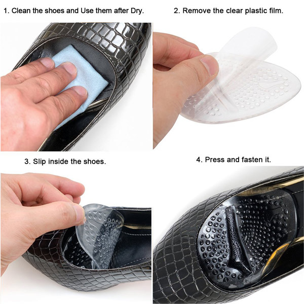Lady High Heel Shoe Anti Slip Removable Insoles Front Foot Insoles ZG-206